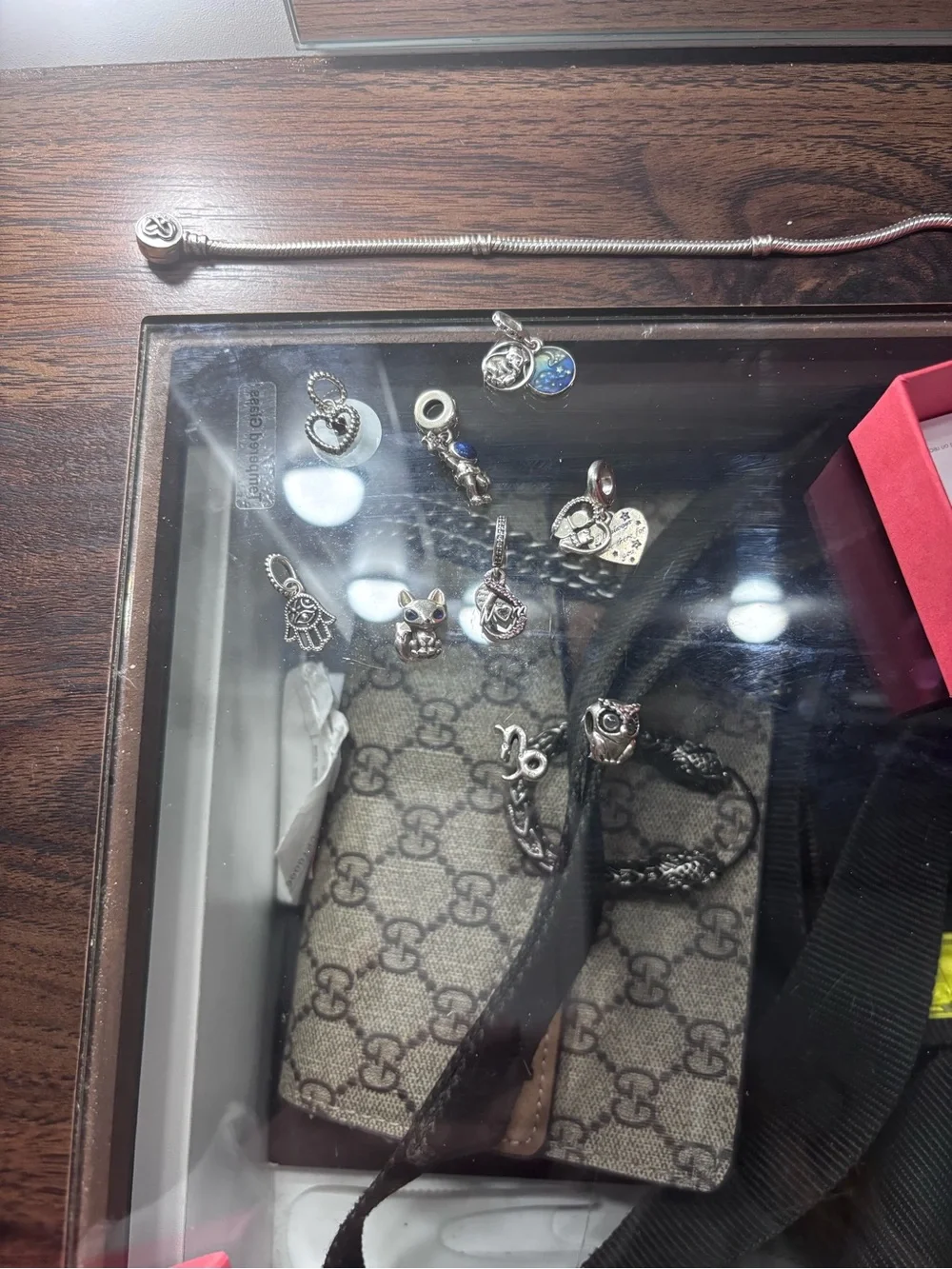Pandora bracelet with charms